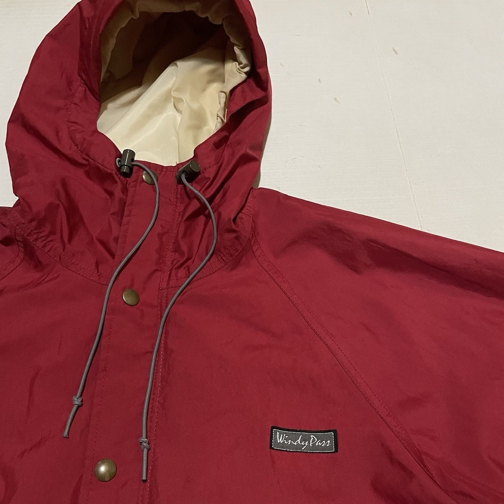 Vintage 80s The North Face Windy Pass Gore-Tex Jacket Mens Medium Red Hooded